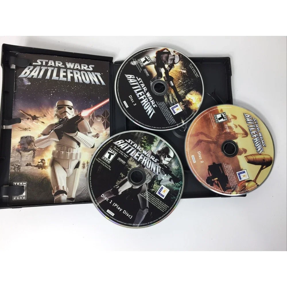 Star Wars Battlefront PC Game CD-ROM WIndows 98 XP 7 Shooter 2004